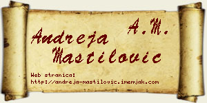 Andreja Mastilović vizit kartica